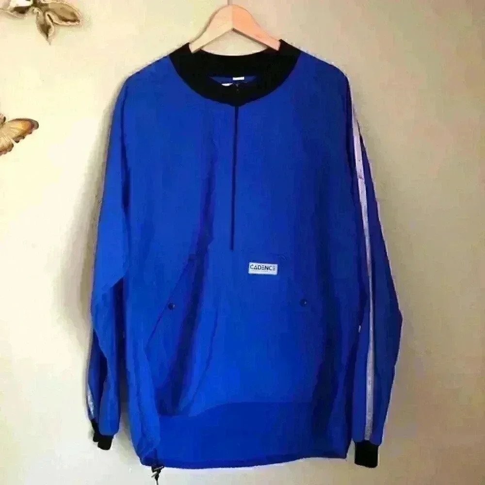 Vtg Cadence Rhoad Gear Cycling Wind Breaker Royal
